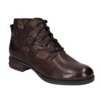 Bottines sanja 10 - marron - femme - cuir - lacets - plat