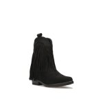 Bottines santiags - non spcifi - modle  franges - couleur noire - fermeture zippe - pour femme