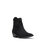 Bottines santiags - marque - modèle - suédine - zip latéral - surpiqûres décoratives Bottines santiags - marque - modèle - suédine - zip latéral - surpiqûres décoratives