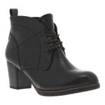 Bottines noires à talon décroché moyen et à lacets ronds bicolores Bottines noires à talon décroché moyen et à lacets ronds bicolores
