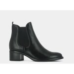 Bottines  talons - jonak - cuir noir - taille 37 - talon large 45 cm - fermeture zip