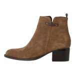 Bottine  talons large en cuir marron pour femme - tamaris