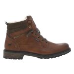 Bottines talon plat zip mustang shoes marron