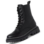 Bottines - tamaris - femme - cuir - noir - talon 5 cm - hauteur de tige 18 cm Bottines - tamaris - femme - cuir - noir - talon 5 cm - hauteur de tige 18 cm