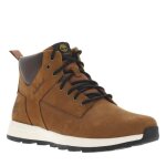 Bottines timberland marron - cuir - homme - lacets - hauteur de la tige moyenne