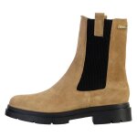 Bottines les tropeziennes slam beige en cuir pour femme - talons plats - confort exceptionnel