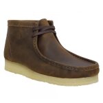Bottines wallabee boot beeswax homme - clarks originals - cuir - marron violet Bottines wallabee boot beeswax homme - clarks originals - cuir - marron violet