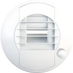 Bouche dextraction hygro wc  pile avec dtecteur de prsence - unelvent - diamtre 80mm - dbit 5 / ...