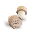Bouchon bouteille vin en bois personnalis - bouchon pour bouteille de vin 34cm avec gravure laser [ ...