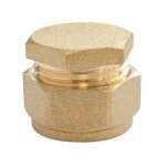 Bouchon laiton bague laiton à compression - tube cuivre Ø14 Bouchon laiton bague laiton à compression - tube cuivre Ø14
