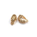 Boucles doreilles � clip forme demi cercle en plaqu� or - rc006855