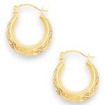 Boucles doreilles cr�oles - latelier dazur - 9cr5128 - or jaune - femme - cr�ole - 1. 4cm - 0. 80gr