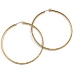 Boucles doreilles croles plaqu or diamtre 60mm - rc005486