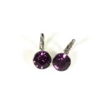 Boucles doreilles en cristal de swarovski - violet - rc005899