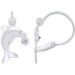 Boucles doreilles - la & arthur - dauphin - argent 925 - oxydes de zirconium - systme brisure