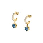 Boucles doreilles - morellato - savy07 - or jaune - oxyde de zirconium - femme