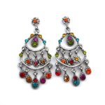 Boucles doreilles pendantes fantaisie - multicolore - rc003931