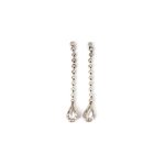 Boucles doreilles pendantes goutte deau en argent 925 longueur: 28mm - rc006477