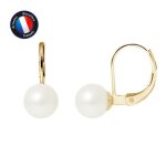 Boucles doreilles - perlinea - dormeuses - perles de culture 7 - 8 mm - or jaune - aaa +