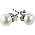 Boucles doreilles - st. leonhard - clou - argent sterling 925 - perles deau douce - femme