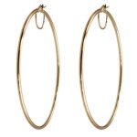 Boucles doreilles croles 6cm - or jaune vritable - femme - latelier dazur - poinon mtal 375 / 1000 ...