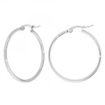 Boucles doreilles croles en acier inoxydable par sc crystal