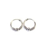 Boucles doreilles croles de bali en argent 925 diamtre 12mm - e - rc005436