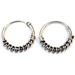 Boucles doreilles croles de bali en argent 925 diamtre 12mm - d - rc005435