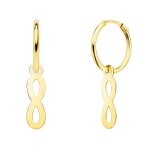 Boucles doreilles créoles en or jaune 18 carats - latelier dazur - charms infini pendants Boucles doreilles créoles en or jaune 18 carats - latelier dazur - charms infini pendants