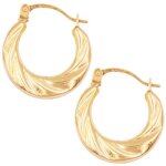 Boucles doreilles cr�oles or jaune - femme