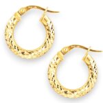 Boucles doreilles croles - or jaune - femme - 9cr5127