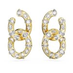 Boucles doreilles - swarovski - dextera - m�tal dor� - cristaux facett�s - jaune