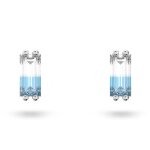 Boucles doreilles - swarovski - stilla - cristal - blanc / bleu - clou / puce