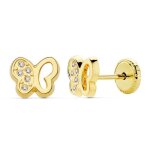 Boucles doreilles or 18 carats 750 / 000 jaune - papillon Boucles doreilles or 18 carats 750 / 000 jaune - papillon