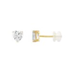 Boucles doreilles or jaune - coeur - femme ou enfant Boucles doreilles or jaune - coeur - femme ou enfant