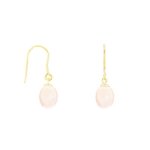 Boucles doreilles or jaune perles de culture rose - latelier dazur - dormeuses - perles deau douce Boucles doreilles or jaune perles de culture rose - latelier dazur - dormeuses - perles deau douce