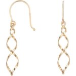 Boucles doreilles pendantes et torsades - latelier dazur - or jaune - crochet - 375 / 1000