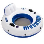 Boue gante - intex - river run - diamtre 135 cm - 2 poignes de maintien - 2 emplacements pour boissons ...