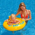 Boue gonflable pour bb - intex - jaune - a partir de 6 mois - mixte - 70 cm