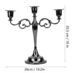 Bougeoir - vvikizy - chandelier - m�tal antique - noir - 3 t�tes