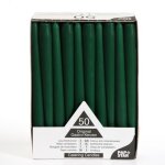 Bougies de chandelier - pap star - � 22 cm - 25 cm - vert fonc� - int�rieur