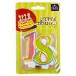 Bougie chiffre 18