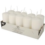 Bougies cylindriques - pap star - � 40 mm - 90 mm - blanc - int�rieur