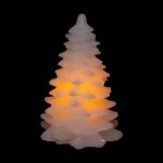Bougie d�co led sapin 10cm blanc