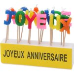 Bougies joyeux anniversaire - kim play - mixte - a partir de 18 ans