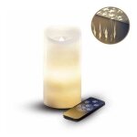 Bougie led - cire v�ritable - projecteur rotatif 360� - t�l�commande - 3 vitesses - minuterie