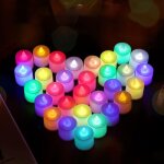 Bougies led - salutuya - bougies chauffe - plat  piles - sans fume - 9 couleurs - dcoration romantique ...