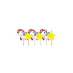 Bougies - licorne - lot de 6