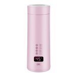 Bouilloire �lectrique - moohop - 400ml - temp�rature r�glable - rose - portable 2 en 1