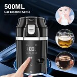 Bouilloire �lectrique portable 500 ml - mini mug de voyage avec doublure en acier inoxydable 304 100w ...